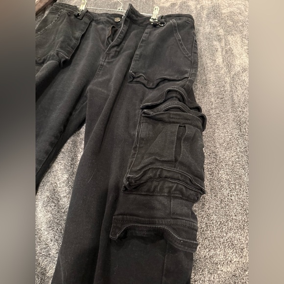 Black Cargo Pants - Picture 3 of 4